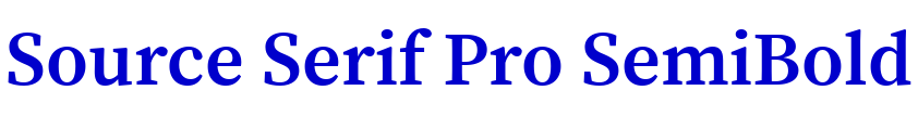 Source Serif Pro SemiBold font